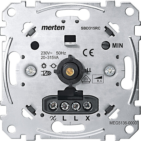 Merten Drehdimmer-Einsatz f.kap.Last 20-315W MEG5136-0000